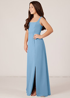 Azazie Renee Junior Klänning av A-Line i Chiffong Sidoslits image3