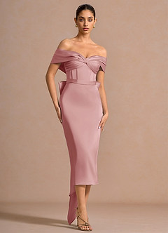 Andrea Light Pink Midi Dress image5
