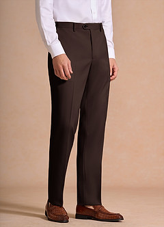 front James Ganache Structured Stretch Dress Pants