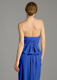 Azazie Ailanie Jurken voor bruidsmeisjes Jurk van Chiffon met Zeemeermin Strapless Koningsblauw image7