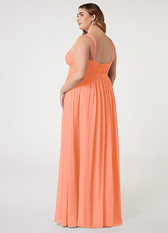 Azazie Chanel Bridesmaid Dresses Sunset A-Line Pleated Chiffon Dress image9