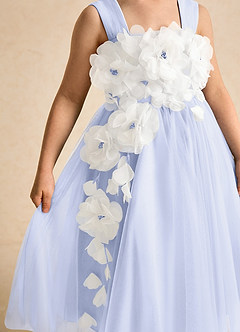 Azazie Dovey Abiti da Ragazza di Fiori Abito Principessa in Tulle Fiocco Lavanda image7