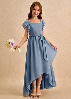 Azazie Milly Girls Formal Flower Girl Klänningar Klä A-Line i Chiffong Plisserad image1