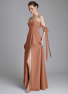 Azazie Ayanna Suknie dla druhen Linia A Zza ramienia Szyfon Do ziemi Sukienka image7