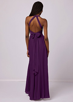 Barbie ♥ Azazie Bridesmaid Dresses Grape A-Line Pleated Chiffon Dress image2