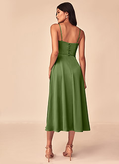 Azazie Dottie Bridesmaid Dresses Juniper A-Line Stretch Satin Dress image2