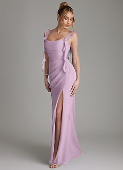Azazie Jessamine Bridesmaid Dresses Wisteria Mermaid Corset Chiffon Dress image6