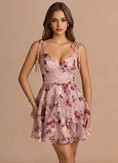 Harmony Mauve Floral Mini Dress image5