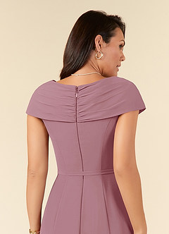 Azazie Bailora Mother of the Bride Dresses Vintage Mauve Mermaid Ruched Chiffon Dress image5