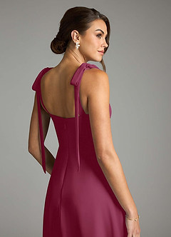 Azazie Debra Bridesmaid Dresses Mulberry A-Line with Pockets Chiffon Convertible Dress image9