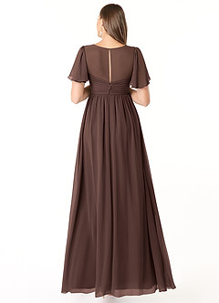 Azazie Verna Abiti da damigella d'onore premaman Abito A-Line Increspato con Scollo a V Chiffon Floor-Length image2