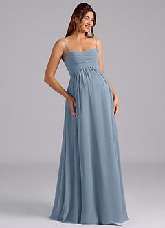 Azazie Saige Maternity Bridesmaid Dresses A-Line Pleated Chiffon Floor-Length Dress image7