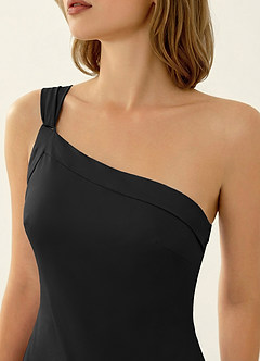 Persephone Black Satin Prom Dress image6