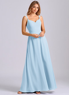 Azazie Beatrice Bridesmaid Dresses Sky Blue A-Line Sweetheart Neckline Chiffon Dress image4