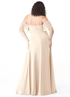 Azazie Sue Bridesmaid Dresses White Alabaster A-Line Off the Shoulder Chiffon Convertible Dress image7
