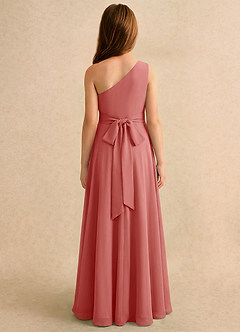 Azazie Puddles Junior Formal Flower Girl Klänningar Klä A-Line i Chiffong Ena axeln image2