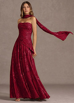 Gabriela Burgundy Maxi Dress image2