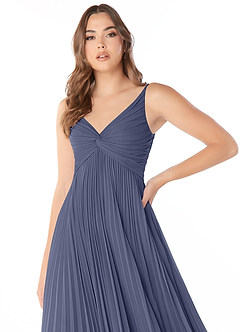 Azazie Raychelle Bridesmaid Dresses Stormy A-Line V-Neck Chiffon Dress image6