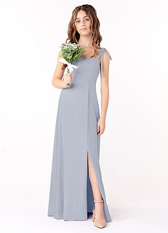 Azazie Rosey Junior Dusty Lavender A-Line Sweetheart Neckline Chiffon Dress image4