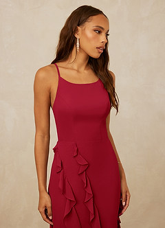 Christian Siriano Bridal for Azazie 1006 Bridesmaid Dresses Scarlet Mermaid Ruched Chiffon Dress image6
