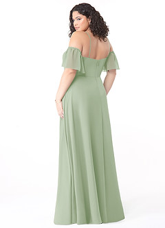Azazie Sue Bridesmaid Dresses Dusty Sage A-Line Off the Shoulder Chiffon Convertible Dress image10