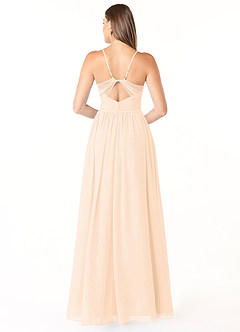 Azazie Cora Bridesmaid Dresses Pearl Pink A-Line Pleated Chiffon Dress image11