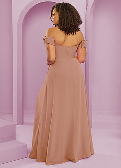 Barbie ♥ Azazie Bridesmaid Dresses Champagne Rose A-Line Off the Shoulder Chiffon Convertible Dress image8