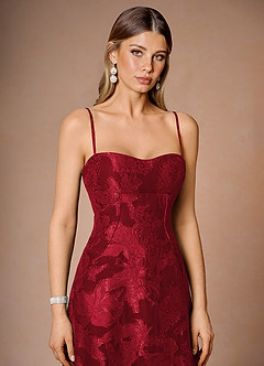Hollis Ruby Red Lace Back Maxi Dress image2