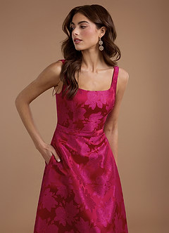 Kaylen Midi Klänning Ruby Fuchsia image3