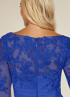 Azazie Alisondra Mother of the Bride Dresses Royal Blue Sheath Scoop Lace Lace Dress image7