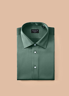 front Julian Eucalipto Camicia in raso elasticizzato