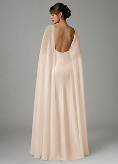 Azazie Stefania Vestidos de madrinha de casamento Vestido Alabastro Branco de Cetim elástico de Linha A image4