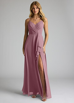 Azazie Akita Bridesmaid Dresses Vintage Mauve A-Line Chiffon Dress image1