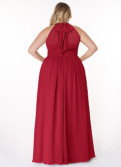 Azazie Iman Bridesmaid Dresses Scarlet A-Line A-Line Ruched Chiffon Dress image9