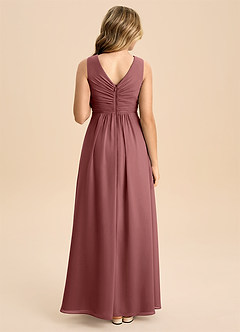 Azazie Skyla Junior A-Linie Plissee Chiffon Kleid Amethyst image2