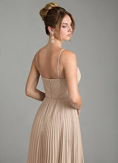 Azazie Teagan Bridesmaid Dresses Taupe A-Line Sweetheart Neckline Chiffon Dress image6