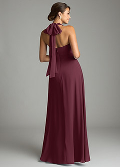 Azazie Tamira Bridesmaid Dresses Cabernet A-Line Pleated Chiffon Convertible Dress image8