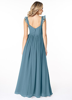 Azazie Stassie Final Sale Bermuda A-Line Sweetheart Ruched Chiffon Dress image2