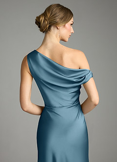 Azazie Emerson Bridesmaid Dresses Bermuda Mermaid Off the Shoulder Stretch Satin Dress image7