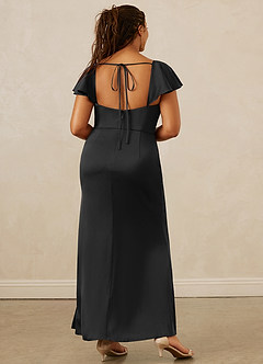 Christian Siriano Bridal for Azazie 1005 Bridesmaid Dresses Black Sheath Sweetheart Neckline Stretch Satin Dress image15