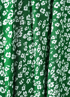 Robe Portefeuille Vert à Imprimé Floral image8