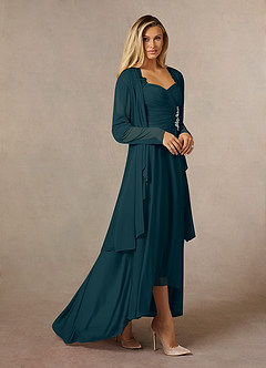 Azazie Anne Mother of the Bride Dresses Pine Sheath Sweetheart Sequins Lace Dress image3
