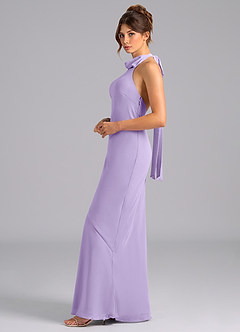 Azazie Velli Bridesmaid Dresses Lilac Mermaid Bow Chiffon Dress image5