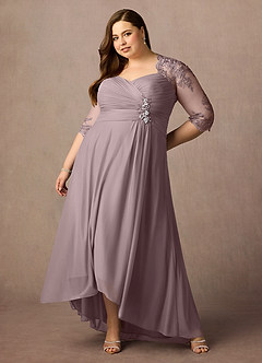 Azazie Anne Mother of the Bride Dresses Dusk Sheath Sweetheart Sequins Lace Dress image15