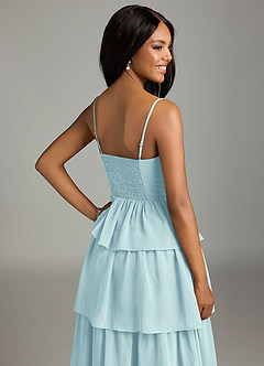 Azazie Kaiden Bridesmaid Dresses Sea Glass A-Line Sweetheart Neckline Chiffon Dress image7