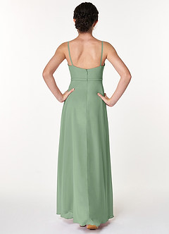 Azazie Naeem Junior Matcha A-Line Ruched Chiffon Dress image2