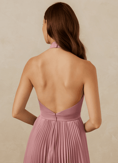 Christian Siriano Bridal for Azazie 1007 Bridesmaid Dresses Dusty Rose A-Line Pleated Stretch Satin Dress image7