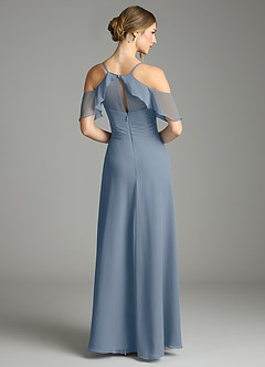 Azazie Dakota Bridesmaid Dresses Twilight A-Line V-Neck Pleated Chiffon Dress image2