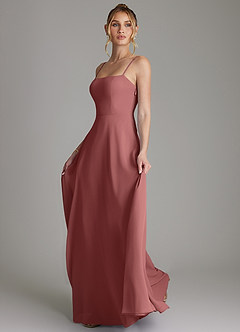 Azazie Elita Bridesmaid Dresses Amethyst A-Line Pleated Chiffon Dress image6