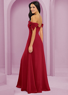Barbie ♥ Azazie Bridesmaid Dresses Scarlet A-Line Off the Shoulder Chiffon Convertible Dress image6
